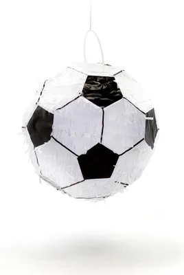 Produktbild von Pinata Fußball schwarz weiß 27cm Durchmesser Partyspiele Kinder Geburtstag Deko