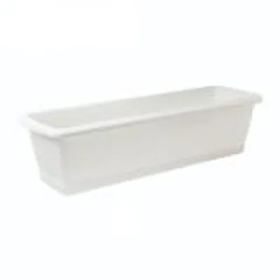 Obrázok produktu pre Záhradný Truhlík s miskoou RESPANA set White 88 cm