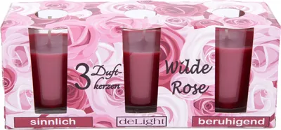 Produktbild von Duftkerzen 3er Set Wilde Rose