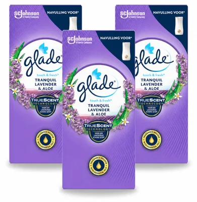Produktbild von 3 x Glade Touch & Fresh Nachfüller - Lavendel und Aloe - 10 ml - Vorteilspackung - 3 Stücke