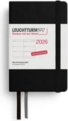 Produktbild von Wochenkalender Mini A7 Schwarz 2026