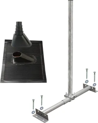 Produktbild von PremiumX BASIC SAT TV Dachsparrenhalter 100cm Mast Alu-Antennenziegel schwarz