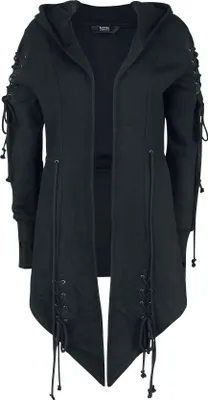 Produktbild von Banned Alternative Kapuzenjacke Damen Draconia Tie Hoodie schwarz 4XL