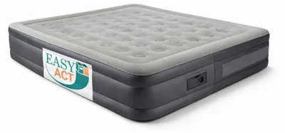 Produktbild von Luftmatratze Luftbett mit eingebauter Luftpumpe für 2 Personen 203x157x47 cm Grau