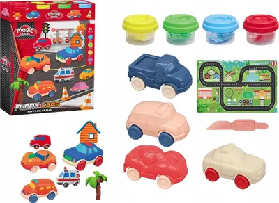 Obrázok produktu pre Plastelína Magic Plastelínové autíčka sada Kreatívna zábava