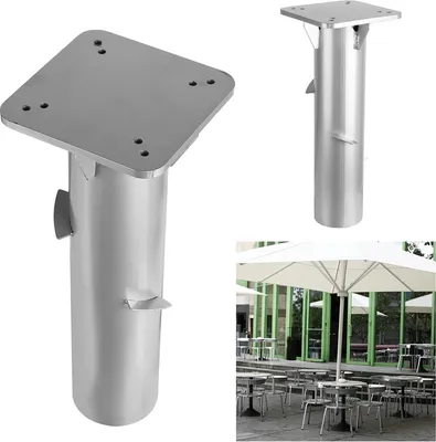 Obrázek produktu pro Hengda Kovový stojan na slunečník, 16 cm Univerzální stojan na slunečník, pro zahradu a venkovní použití, šedý