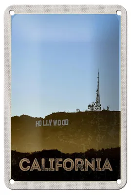 Produktbild von Blechschild Reise 12x18cm California Amerika Hollywood Star Schild