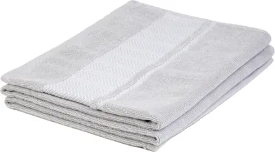 Produktbild von Handtücher Handtuch Badetuch MAIARA Baumwolle mit Ziernähten graues 70x130 cm HOMLA