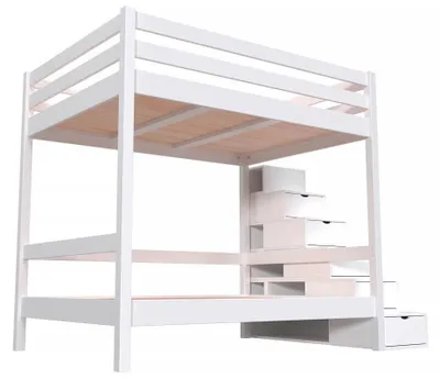 Produktbild von Doppelstockbett Sylvia 140x200 - Weiß
