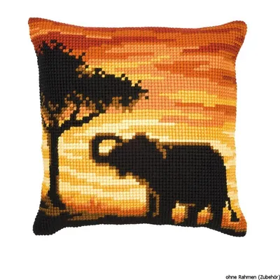 Immagine prodotto di Vervaco KK730 Cuscino da ricamo con motivo "Elefante africano"