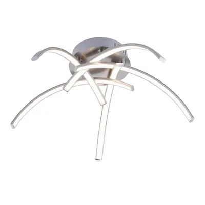 Image de Plafonnier LED, métal, acier, blanc, D 45 cm