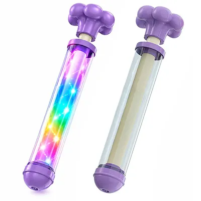 Produktbild von Leuchtende Regenbogen-LED-Wasserpistole Spielzeug, 2er Set, interaktive Wasserspritzpistole für Kinder, Outdoor Party Spielzeug