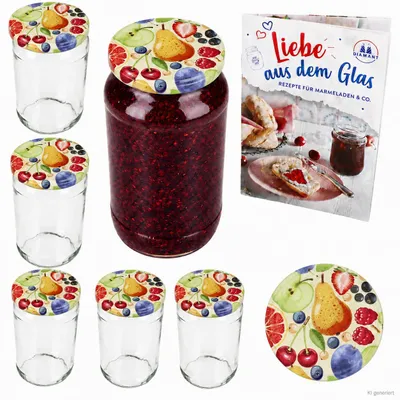Zdjęcie produktu dla Zestaw 6 sztuk pojemników do przechowywania żywności, pojemność 1062 ml, motyw komiksowy, z pokrywkami