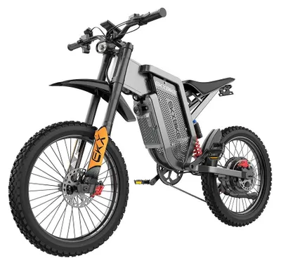 Produktbild von E-Bike X21 Max - Mopedstil Elektrofahrrad - 60V 250W bürstenloser Motor - 31–60 km Reichweite - Vollfederung - Hydraulische Scheibenbremsen - Offroad-Reifen