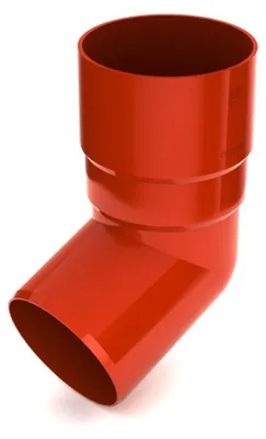 Produktbild von BRYZA 67° Fallrohrbogen aus Kunststoff Ø 90 mm, Ziegelrot RAL 8004
