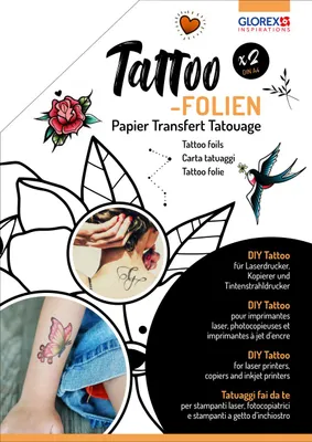 Produktbild von Tattoo-Folie DIN A4 für Laser- und Tintenstrahldrucker 2 Stück