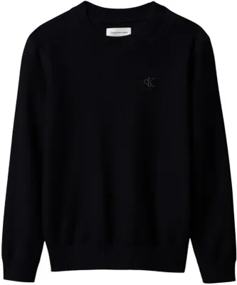 Produktbild von Calvin Klein Jungen Pullover Basic Sweater mit Rundhalsausschnitt, Schwarz (Ck B
