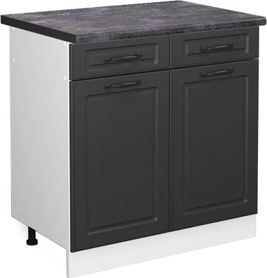Produktbild von Küchenunterschrank Vicco R-Line Anthrazit Landhaus 80 cm , AP Anthrazit, Model 46068