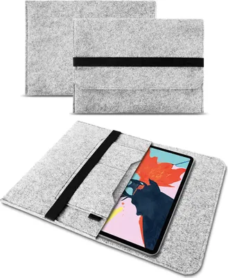 Produktbild von Tablet Tasche Apple iPad 2019 10.2 Zoll Hülle Filz Case Schutz Cover SchutzhülleFarben:Hell Grau