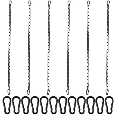 Image de Lot de 6 chaînes en acier inoxydable avec fermoirs mousqueton