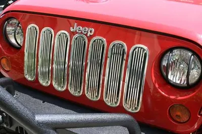 Produktbild von Kühlergrilleinsätze Chrom Frontgrill Einsatz Jeep Wrangler JK