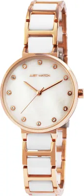 Produktbild von Just Watch Damen Keramikuhr weiss rosegold JW10114-004