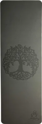 Produktbild von Berk Yogamatte Dunkelgrün | 182 x 61 cm | 6 mm | zweischichtig | mit Baum des Lebens | aus umweltfreundlichem TPE