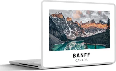 Produktbild von MuchoWow® Laptop Aufkleber Sticker Cover Kanada - Berge - Wasser 25x18 cm - Laptop-Deko