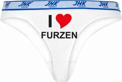 Produktbild von Damen Thong Slip - Boxer-0005-woman-white-v-S - weiß - S - vorn - I LOVE liebe FURZEN - lustiges Motiv - Spruch - Unterwäsche - Unterhose - Freizeit - lustig