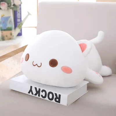 Produktbild von Plüschtier, Kawaii liegend Katze Tier Puppe, Plüsch Kissen Kissen, Kinder Spielzeug Geschenk gefüllt 1# 30cm