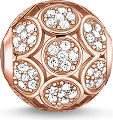 Image de Thomas Sabo Femme Bead Charm pendentif Sparkling Circles 925 argent rose or K0141-416-14