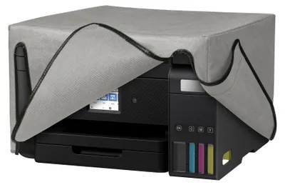 Produktbild von kwmobile Cover kompatibel mit Epson Eco Tank ET-3850 / Eco Tank ET-4856 - Tasche Hülle Drucker - Staubschutzhülle Schutzhaube Schutzhülle - Hellgrau