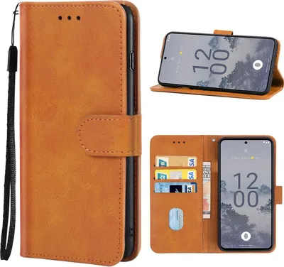 Produktbild von Mobigear Wallet  Nokia X30 Hülle Klapphülle Geldbörse - Braun