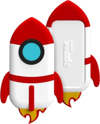 Image de MONEY WALKIE, Porte-monnaie sans contact Étui modèle Fusée compacte, Blanc