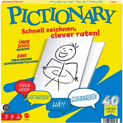 Obrázok produktu pre Mattel Games Pictionary, Stolová hra, kreslenie, 8 rok / roky, 30 min, Rodinná hra