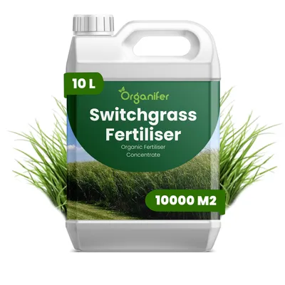 Obrázek produktu pro Tekuté Hnojivo pro Switchgrass 10 L – 2-1-8 NPK – Pro Switchgrass – Pro Silný Růst, Vysokú Odolnosť & Růst Listov – Organifer