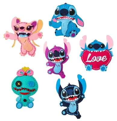 Produktbild von Filz Nähset Kinder Stitch Anhänger - 6 Teile - DIY Filz Nähset ab 5 Jahren