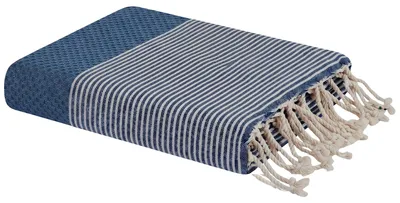 Produktbild von Handtuch Seychelles - 100 x 200 cm - Weiß / Blau | by Reva