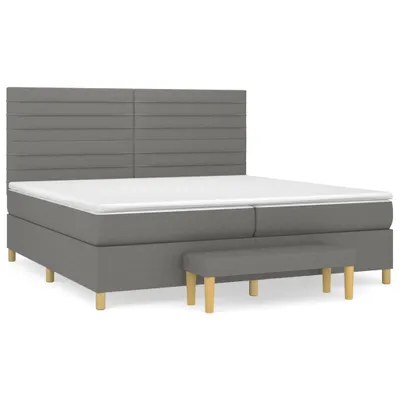 Produktbild von vidaXL Boxspringbett mit Matratze Dunkelgrau 200x200 cm Stoff