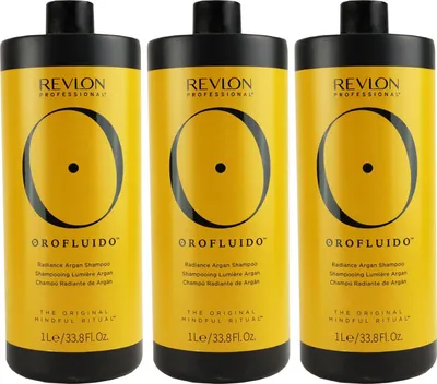 Produktbild von Revlon Orofluido 3 x 1000 ml Shampoo für jeden Haartyp mit Arganöl Set