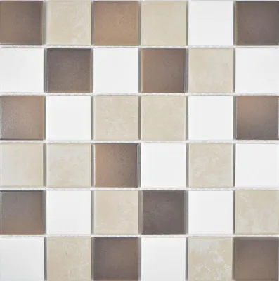 Produktbild von Mosani MOS14-1213, Mosaik, Keramik, Beige, Braun, Drinnen, Rechteck, 306 mm