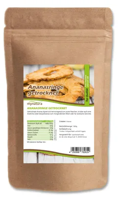 Produktbild von Mynatura Getrocknete Ananasringe – ab 1000g - 1 Beutel (1000g)