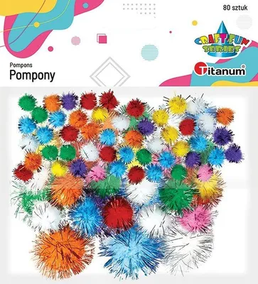 Produktbild von Glitzerbommeln Mix 80 Stück Titanum