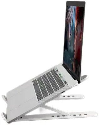 Image de Support pour ordinateur portable réglable, 26 cm, argent et noir