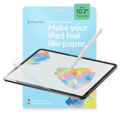 Produktbild von Paperlike 3 Displayschutz iPad 10.2" (7th/8th/9th gen) – Hochwertiges Papiergefühl dank Nanodots®-Technologie – Ultra-dünnes Design für hervorragende Bildschirmklarheit – Revolutionäre ButterFly-Anwendung für perfekte Ausrichtung