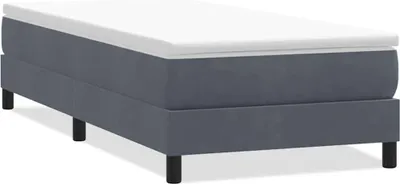 Immagine prodotto di vidaXL Letto a molle senza materasso grigio scuro 90x210 cm in velluto
