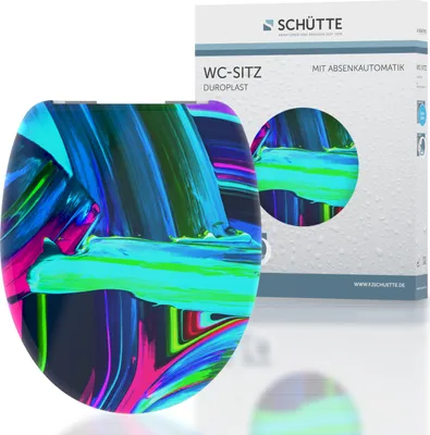 Obrázek produktu pro SCHÜTTE WC sedátko NEON PAINT, duroplastové WC sedátko s měkkým zavíráním, WC sedátko, WC sedátko