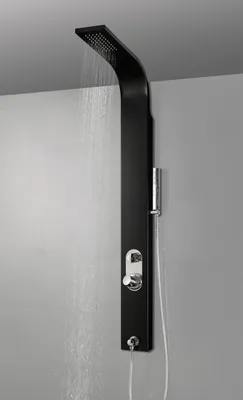 Obrázok produktu pre Sprchový panel Marwell Care ?ierny - Sprchový st?p vrátane sprchovej armatúry