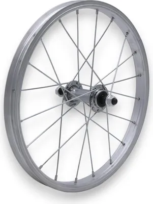Produktbild von Laufrad Kinderfahrrad VR 16" x 1,75 Aluminium silber Stahl Nabe