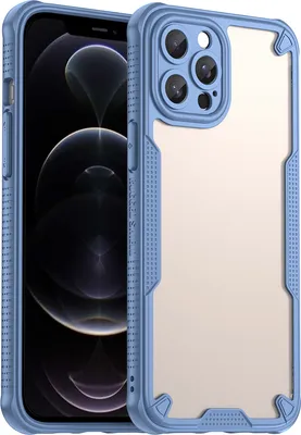 Image de Coque de protection pour iPhone 12 Pro Max, dos mat translucide, coque TPU bleu